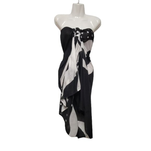 Womens Sarong Pareo Cotton Wrap HandPainted Batik Wrapskirt Beachwear -NEW - Picture 4 of 6